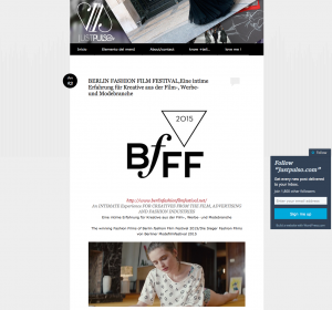 Just Pulso article on the Berlin Fashion Film Festival 2015