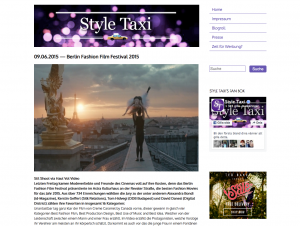 Style Taxi article on the Berlin Fashion Film Festival 2015