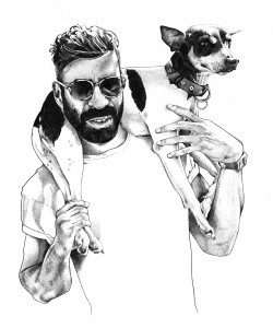 man with dog
