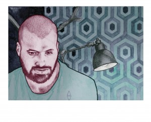 an illustration by Jerome Schwartz entitled Homme Rose