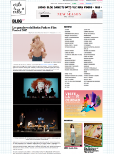 Viste la Calle article on the winners of the Berlin Fashion Film Festival